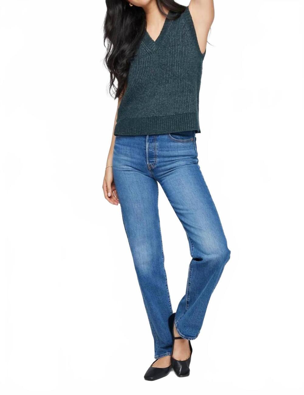 NEW GENTLE FAWN women's peyton sweater vest in dark green